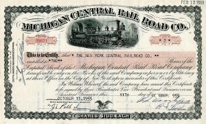 Michigan Central Rail Road Co. - Stock Certificate
